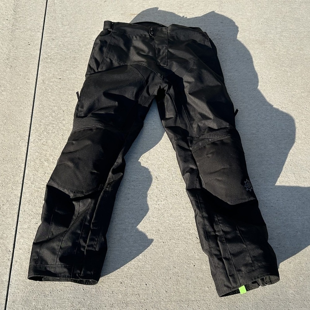 Firstgear Kilimanjaro Motorcycle Pants Black Mens 36T Knox Armor Textile Riding